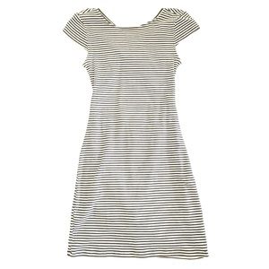 Green and White Striped Dress